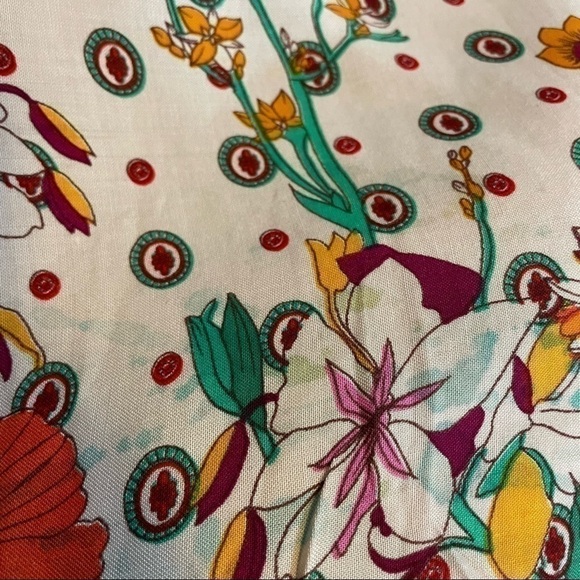 Paper Heart Tunic Dress Size 14 Floral High Low Hem Drawstring Waist - Picture 5 of 6